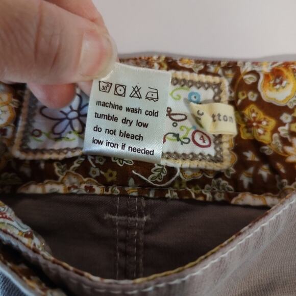 Aventura Taupe Button Down Cotton A-Line Mini Skirt Size 4 - Picture 8 of 8